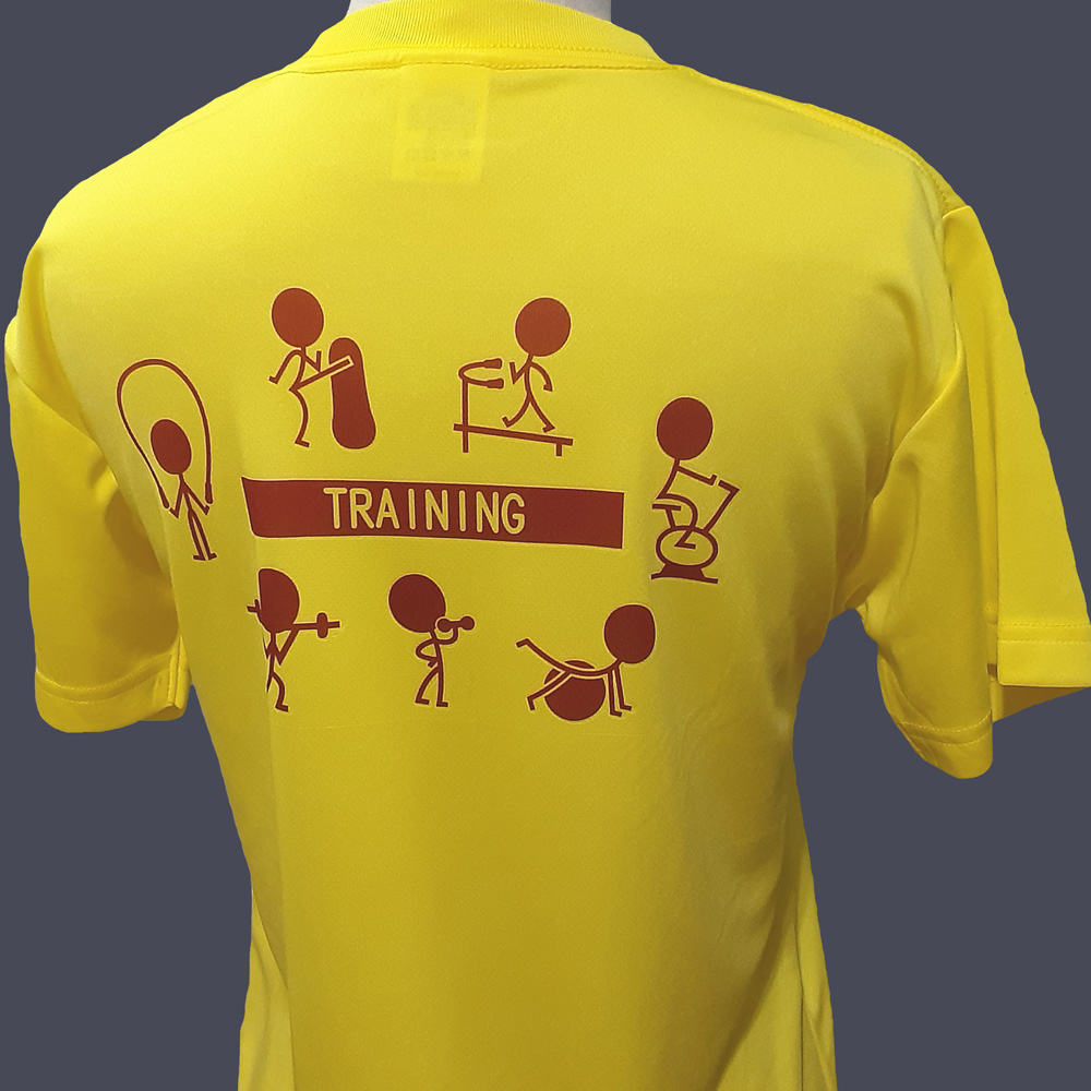 「テニスの必需品3.1」背中プリントのデザイン画像